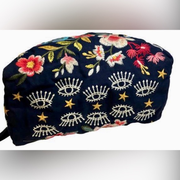 🆕 Johnny Was Lissa Makeup Bag Sapphire Blue NWT - Picture 6 of 12